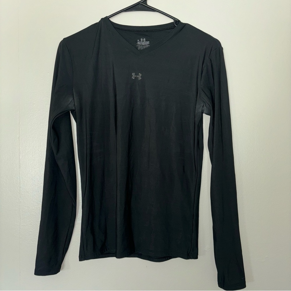 Under Armour Black V-Neck Long Sleeve Top